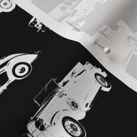 Vintage Cars on Black // Large (4")