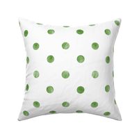 Watercolor Polka Dots in Green