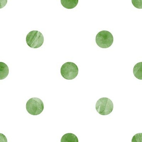 Watercolor Polka Dots in Green