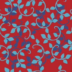 Vines - red and blue