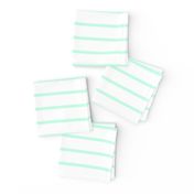 Thin Stripes Mint on White Horizontal 