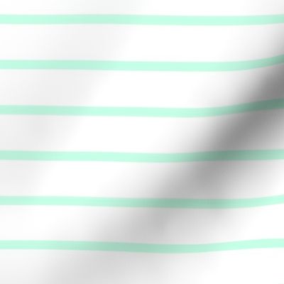 Thin Stripes Mint on White Horizontal 