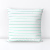 Thin Stripes Mint on White Horizontal 