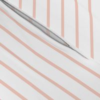 Thin Stripes Peach on White Horizontal