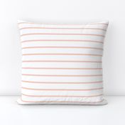 Thin Stripes Peach on White Horizontal