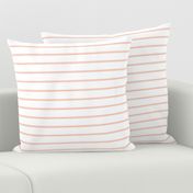 Thin Stripes Peach on White Horizontal