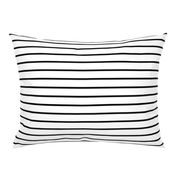 Thin Stripes Black on White Horizontal