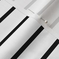 Thin Stripes Black on White Horizontal