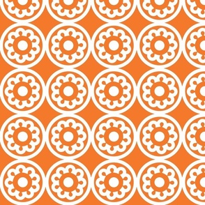 Circle Lattice Cookie in Orange | 4" Repeat