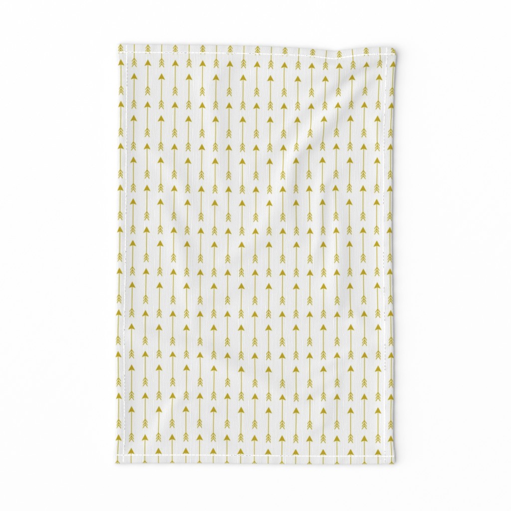 Arrows Gold on White Vertical Solid