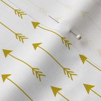 Arrows Gold on White Vertical Solid