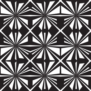 Pinwheel in Black and White | 6" Repeat
