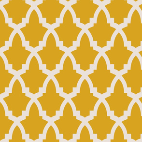 Moroccan Tile Yellow Tile on Cream