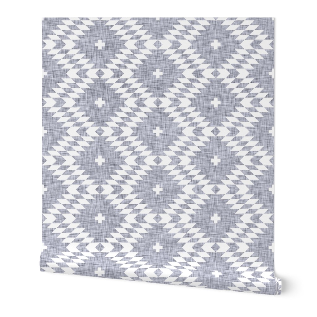 Geometric_native_linen_light Wallpaper | Spoonflower