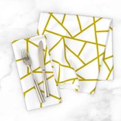 Abstract Geometric Gold on White Large