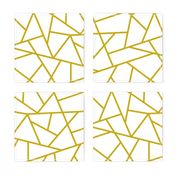 Abstract Geometric Gold on White Large