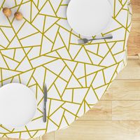 Abstract Geometric Gold on White Large