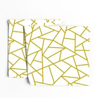 Abstract Geometric Gold on White Large