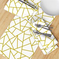 Abstract Geometric Gold on White Large