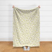 Abstract Geometric Gold on White Large