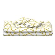 Abstract Geometric Gold on White Large