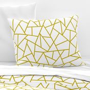 Abstract Geometric Gold on White Large