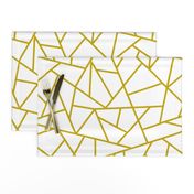 Abstract Geometric Gold on White Large