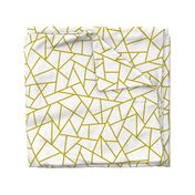 Abstract Geometric Gold on White Large