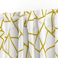 Abstract Geometric Gold on White Large