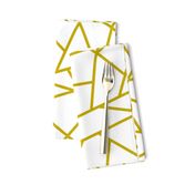 Abstract Geometric Gold on White Large