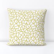 Abstract Geometric Gold on White Small