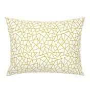 Abstract Geometric Gold on White Small
