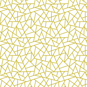 Abstract Geometric Gold on White Small