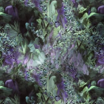 DRSC3  - Surreal Antebellum Landscape in Purple - Lavender - Teal green  - Small