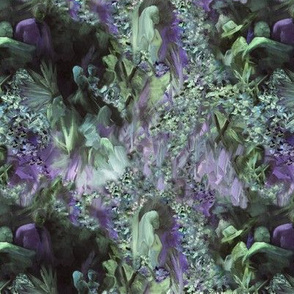 DRSC3  - Surreal Antebellum Landscape in Purple - Lavender - Teal green  - Small