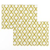 Geometric Gold on White Design