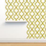 Geometric Gold on White Design