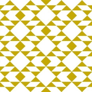 Geometric Gold on White Design