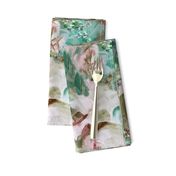 DRSC1 - Surreal Antebellum Landscape - Teal - Rosy Mauve Pink - 