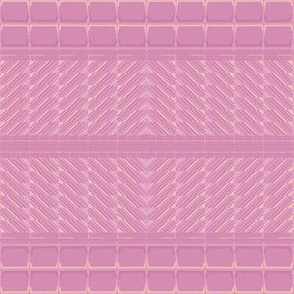 Pink and Gold Patterned Horizontal Stripe