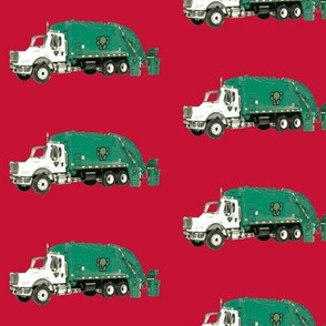 Tossed Garbage Trucks on Red