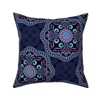 Persian ornaments in navy blue