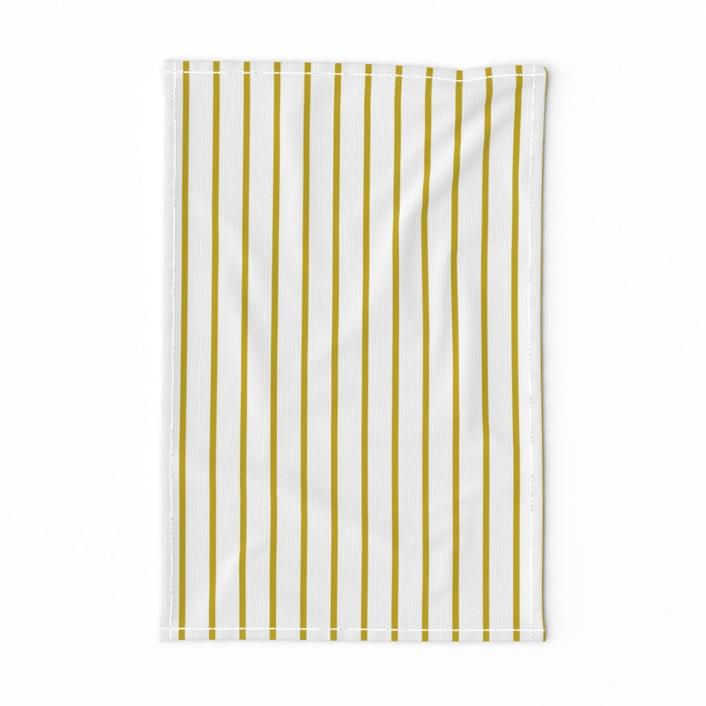 Thin Stripes Gold on White Vertical