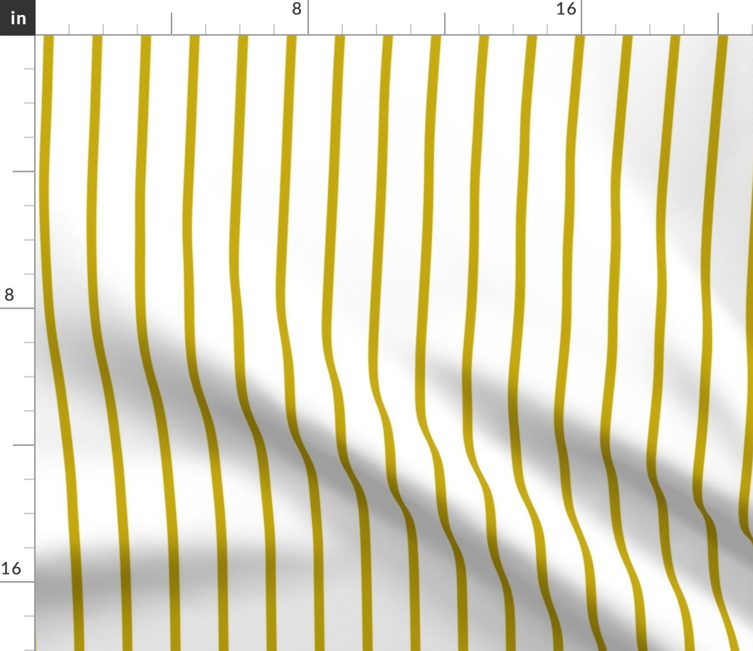 Thin Stripes Gold on White Vertical