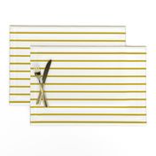 Thin Stripes Gold on White Horizontal