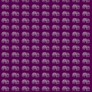 White Elephants on Purple
