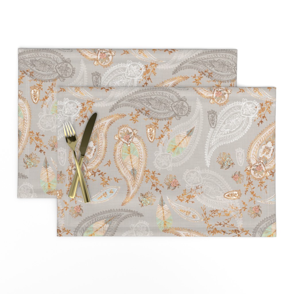 Boho Paisley  (gold) med