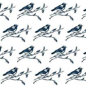 Bird Drawing (dark blue)