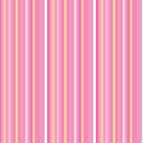 Pink White Gold Stripe