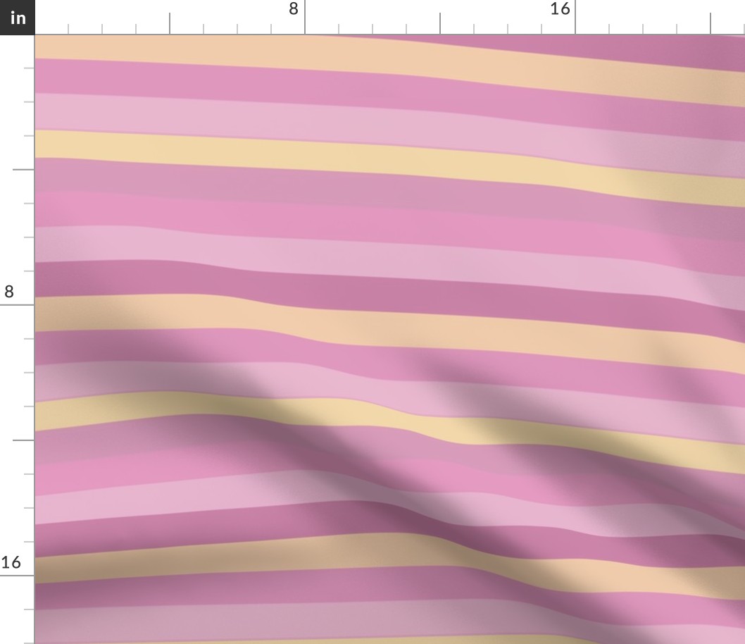 Yellow and Pink Horizontal Stripe